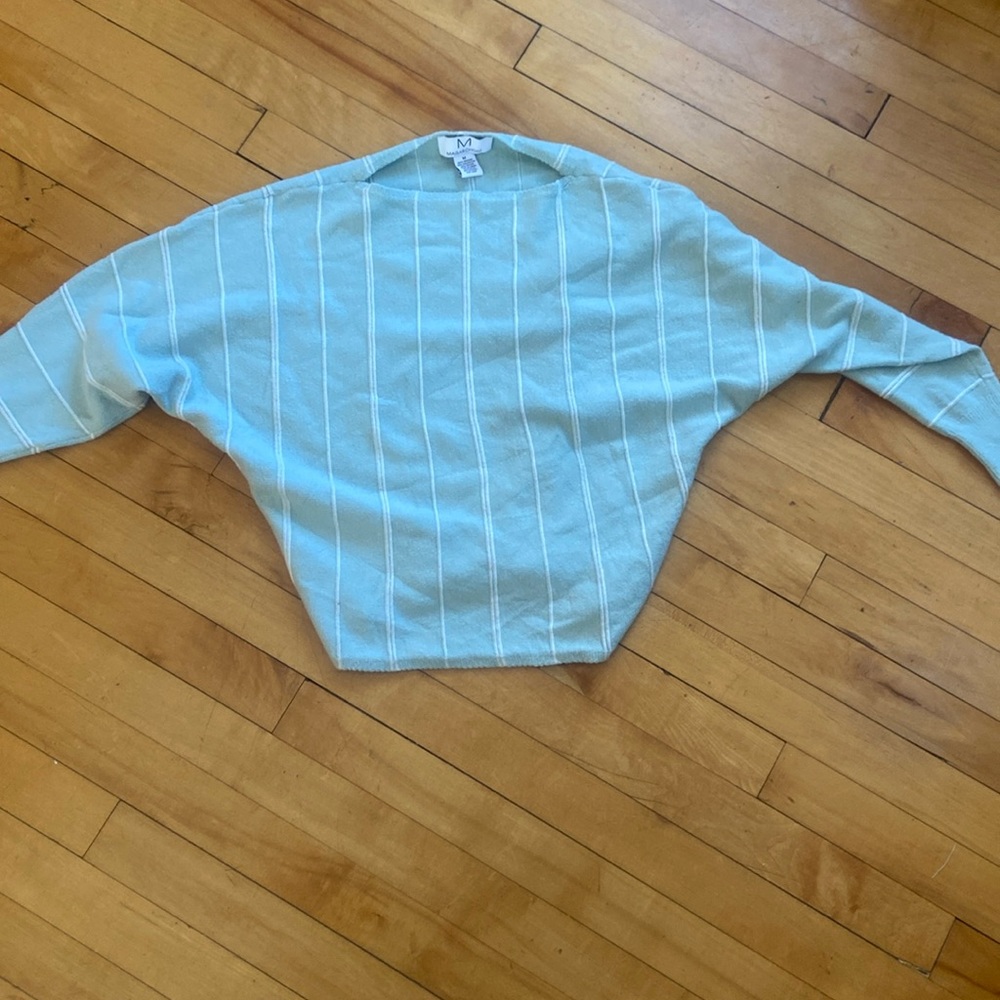 Mint green striped magaschoni sweater
